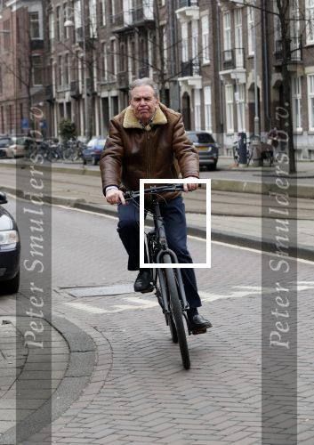 Amsterdam 15 maart 2018 
Maarten Spanjer op de fiets