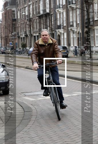 Amsterdam 15 maart 2018 
Maarten Spanjer op de fiets