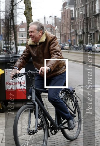 Amsterdam 15 maart 2018 
Maarten Spanjer op de fiets