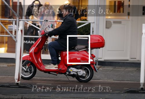 Amsterdam 13 maart 2018
Martijn Krabbe op zijn vespa scooter