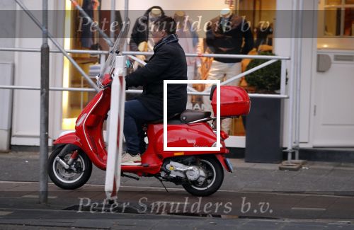 Amsterdam 13 maart 2018
Martijn Krabbe op zijn vespa scooter