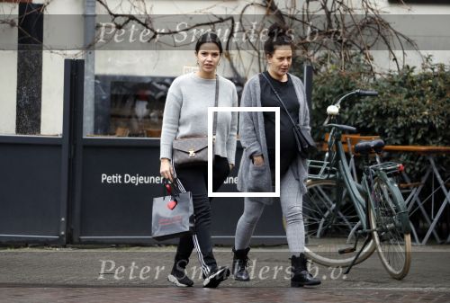 Amsterdam 13 maart 2018 
Monica Geuze zwanger met een vriendin op de cornelis schuytstraat