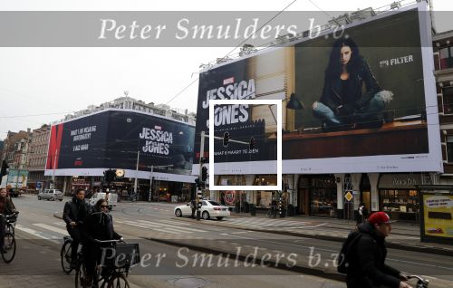 Amsterdam 15 maart 2018  
Netflix reclame op de v baerlestraat