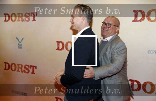 Amsterdam 12 maart 2018
Premiere Dorst in het delamar theater.
 Paul de Leeuw met partner Stefan Nugter