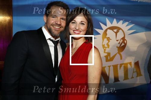 Amsterdam 19 maart 2018 
Yoran de Bont, Rene van Kooten, Brigitte Heitzer, Hans Cornelissen, Marijn Brouwers en Esmee Dekker bij de castpresentatie van de musical Evita in The Grand in Amsterdam. Hans Cornelisse is de producent.