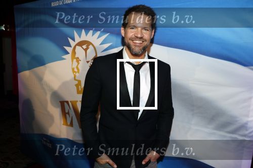 Amsterdam 19 maart 2018 
Yoran de Bont, Rene van Kooten, Brigitte Heitzer, Hans Cornelissen, Marijn Brouwers en Esmee Dekker bij de castpresentatie van de musical Evita in The Grand in Amsterdam. Hans Cornelisse is de producent.