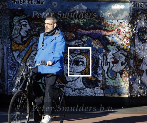 Amsterdam 20 maart 2018 
Rolf Snoeren ( Viktor en Rolf) op de fiets in Amsterdam zuid. Hij rijdt naar zijn villa/huis.