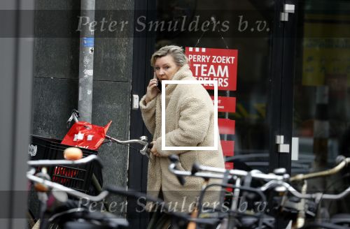 Amsterdam 23 maart 2018 
Saskia Noort doet boodschappen in Amsterdam