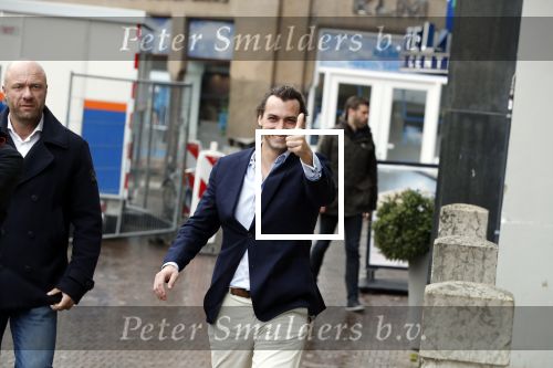 Den Haag 12 maart 2018
Fractievoorzitters Klaas Dijkhoff (VVD), Jesse Klaver (Groen Links), Lilian Marijnissen (SP) en Thierry Baudet (FvD) zijn met elkaar in gesprek in het Libelle Nieuwscafe ( Dudok)