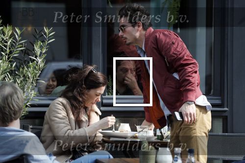 Amsterdam 30 maart 2019
Daniel de Ridder en zijn vriendin Halina Reijn op terras en op de beethovenstraat.