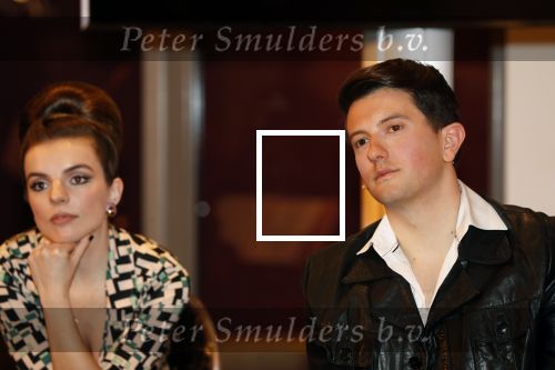 Amsterdam 25 maart 2019
Julia Berendse, Dook van Dijck, Mariska van Kolck, Tony Neef, Willemijn Maandag en Jordy van Loon bij de perspresentatie van de musical Haal het doek maar op in het DeLaMar Theater in Amsterdam
