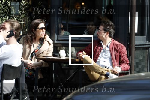 Amsterdam 30 maart 2019
Daniel de Ridder en zijn vriendin Halina Reijn op terras en op de beethovenstraat.