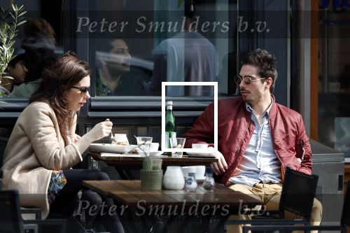 Amsterdam 30 maart 2019
Daniel de Ridder en zijn vriendin Halina Reijn op terras en op de beethovenstraat.