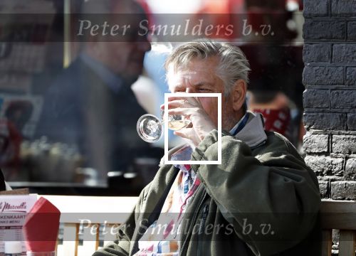 Amsterdam 1 april 2019
Hans v d Togt met zijn hondje op terras en aan het wandelen.