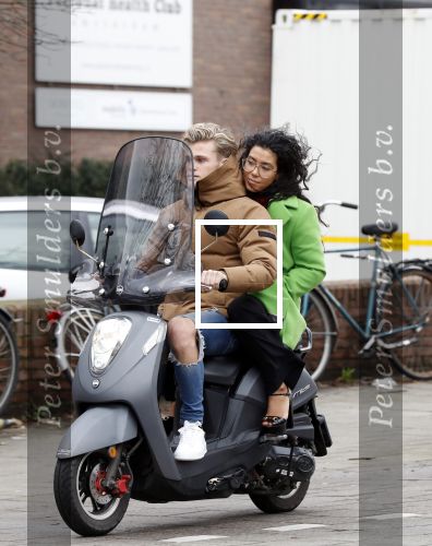 Amsterdam, 16 Maart 2019
Moise Trustfull met vriend op de scooter