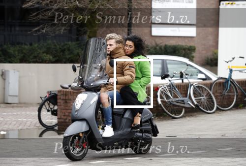 Amsterdam, 16 Maart 2019
Moise Trustfull met vriend op de scooter