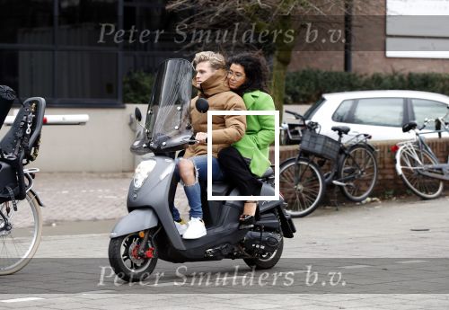 Amsterdam, 16 Maart 2019
Moise Trustfull met vriend op de scooter