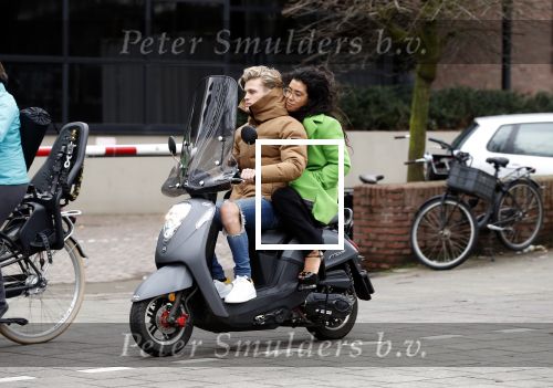 Amsterdam, 16 Maart 2019
Moise Trustfull met vriend op de scooter