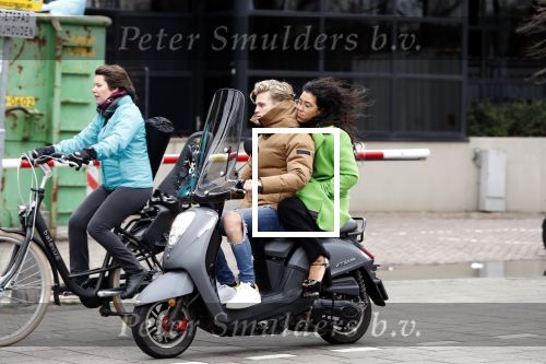 Amsterdam, 16 Maart 2019
Moise Trustfull met vriend op de scooter