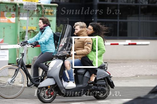 Amsterdam, 16 Maart 2019
Moise Trustfull met vriend op de scooter