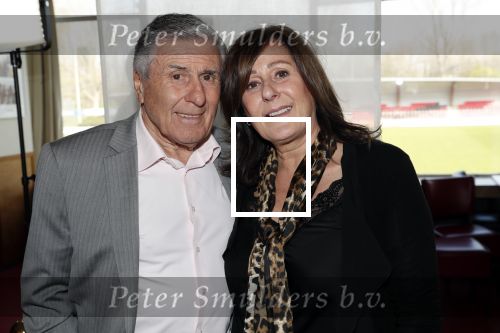 Amsterdam 30 maart 2019
Boekpresentatie van Jan Jongbloed in kantine van AFC. Sjaak Swart met zijn dochter Jacqueline