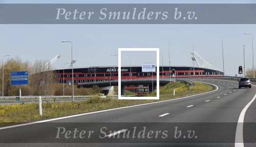 Alkmaar 6 april 2020
AZ stadion zonder dak vanaf de snelweg gezien