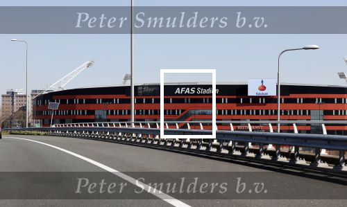 Alkmaar 6 april 2020
AZ stadion zonder dak vanaf de snelweg gezien