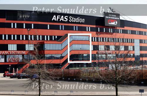 Alkmaar 6 april 2020
AZ stadion zonder dak vanaf de snelweg gezien
