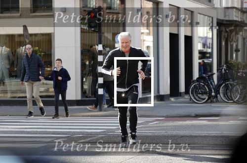 Amsterdam 16 maart 2020
Dries Roelvink hardlopend op de pc hooftstraat