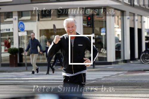 Amsterdam 16 maart 2020
Dries Roelvink hardlopend op de pc hooftstraat