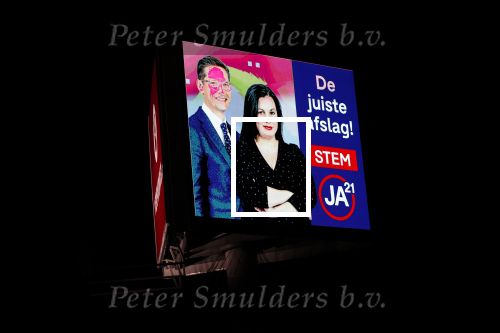 Rotterdam 21 maart 2021
Abri reclame JA21 met Joost Eerdmans