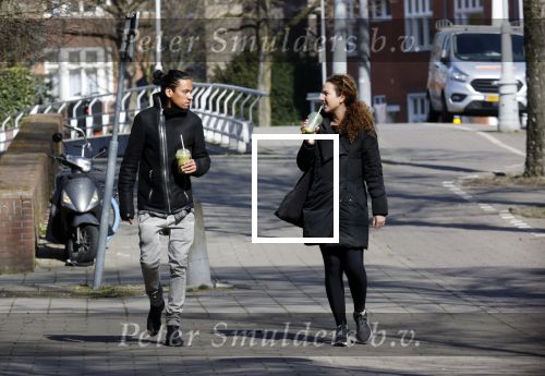 Amsterdam 29 maart 2021
Ryan Marciano met zijn vriendin Kim Sanders in Amsterdam zuid.