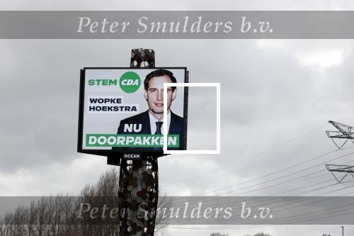 Amsterdam 13 maart 2021
Abri Reclame CDA met Wopke Hoekstra