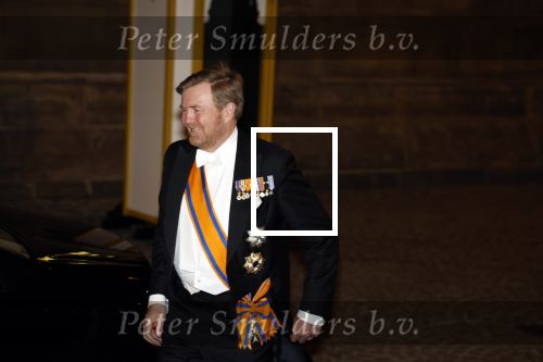 Amsterdam 5 april 2022
Koningin Maxima , Koning Willem Alexander en prinses Beatrix vertrekken na een staatsbanket met de president van India bij het Paleis op de Dam.