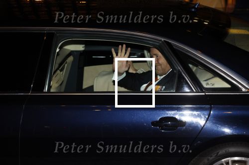 Amsterdam 5 april 2022
Koningin Maxima , Koning Willem Alexander en prinses Beatrix vertrekken na een staatsbanket met de president van India bij het Paleis op de Dam.