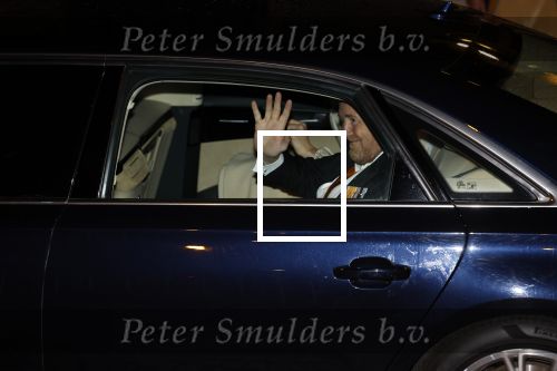 Amsterdam 5 april 2022
Koningin Maxima , Koning Willem Alexander en prinses Beatrix vertrekken na een staatsbanket met de president van India bij het Paleis op de Dam.
