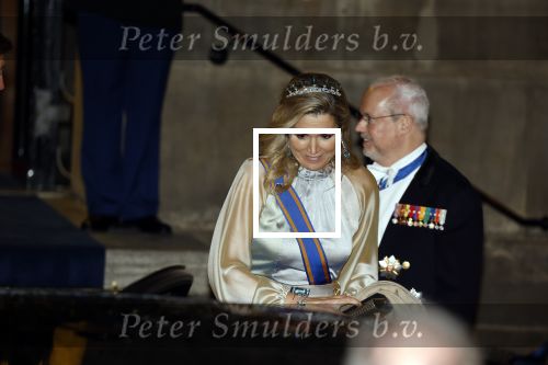 Amsterdam 5 april 2022
Koningin Maxima , Koning Willem Alexander en prinses Beatrix vertrekken na een staatsbanket met de president van India bij het Paleis op de Dam.