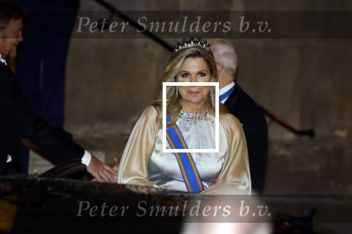 Amsterdam 5 april 2022
Koningin Maxima , Koning Willem Alexander en prinses Beatrix vertrekken na een staatsbanket met de president van India bij het Paleis op de Dam.
