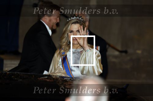 Amsterdam 5 april 2022
Koningin Maxima , Koning Willem Alexander en prinses Beatrix vertrekken na een staatsbanket met de president van India bij het Paleis op de Dam.