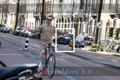 Amsterdam 10 maart 2022
Selwyn Senatori op zijn fiets in Amsterdam zuid