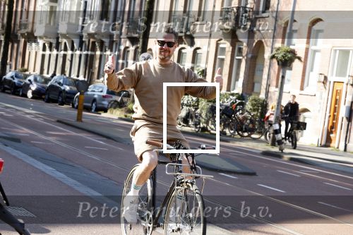 Amsterdam 10 maart 2022
Selwyn Senatori op zijn fiets in Amsterdam zuid
