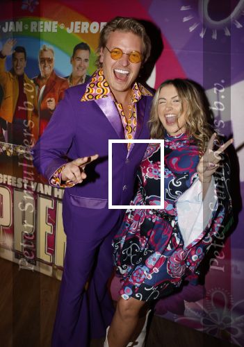 Amsterdam 4 april 2022
Thomas Berge en zijn vriendin Elianne bij presentatie toppers in de arena.
Aanwezig oa Jan Smit Jeroen v d Boom  en Rene Froger