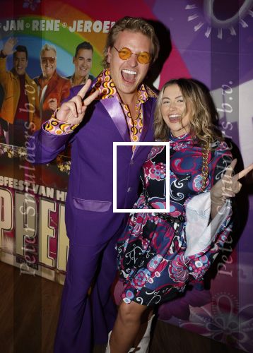 Amsterdam 4 april 2022
Thomas Berge en zijn vriendin Elianne bij presentatie toppers in de arena.
Aanwezig oa Jan Smit Jeroen v d Boom  en Rene Froger