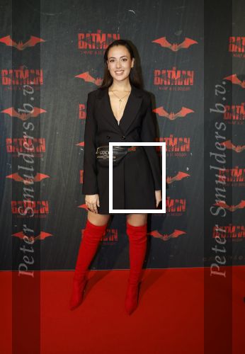 Amsterdam 28 februari 2022
Premiere Batman in Pathe Arena .
Zoe Ivory met vriend Julius Clay v Sauers