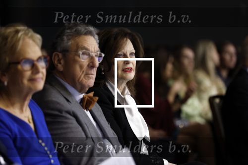 Amsterdam 26 maart 2023
Modeshow Paul Schulten in Hotel Okura.
Barbara Plugge met man