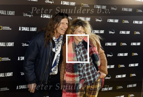 Amsterdam 17 april  2023
Premiere a small light in Tuschinski.
Ellen ten Damme met een vriend