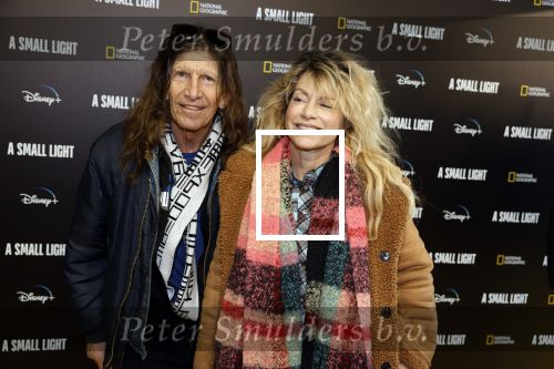 Amsterdam 17 april  2023
Premiere a small light in Tuschinski.
Ellen ten Damme met een vriend