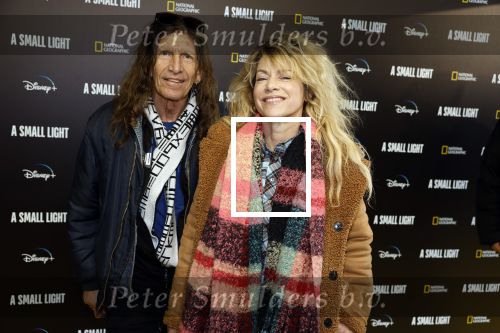 Amsterdam 17 april  2023
Premiere a small light in Tuschinski.
Ellen ten Damme met een vriend