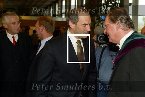 Amsterdam, 18 Oktober 2002
Eredoctoraat voor Huub Oosterhuis hier in gesprek met Job Cohen
