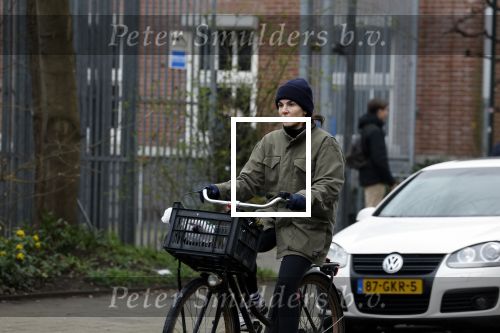 Amsterdam 22 maart 2023
Kim v Kooten op de fiets in Amsterdam zuid.